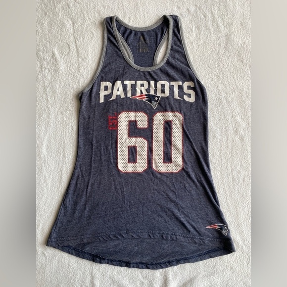 NFL Junior’s Girls New England Patriots Racker Back Tank Top Size Small GUC - Picture 2 of 10